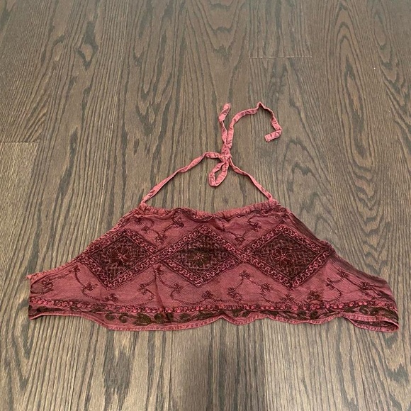 Vintage embroidered halter top - Picture 1 of 3